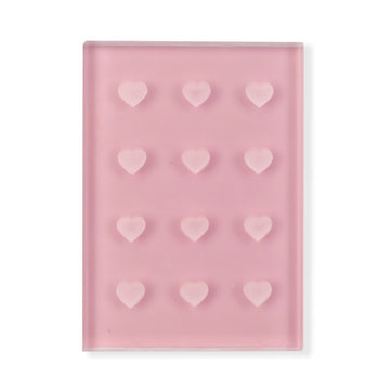 12 Holes Heart-Shaped Pink Glue Holder Pallet for Eylash Extension